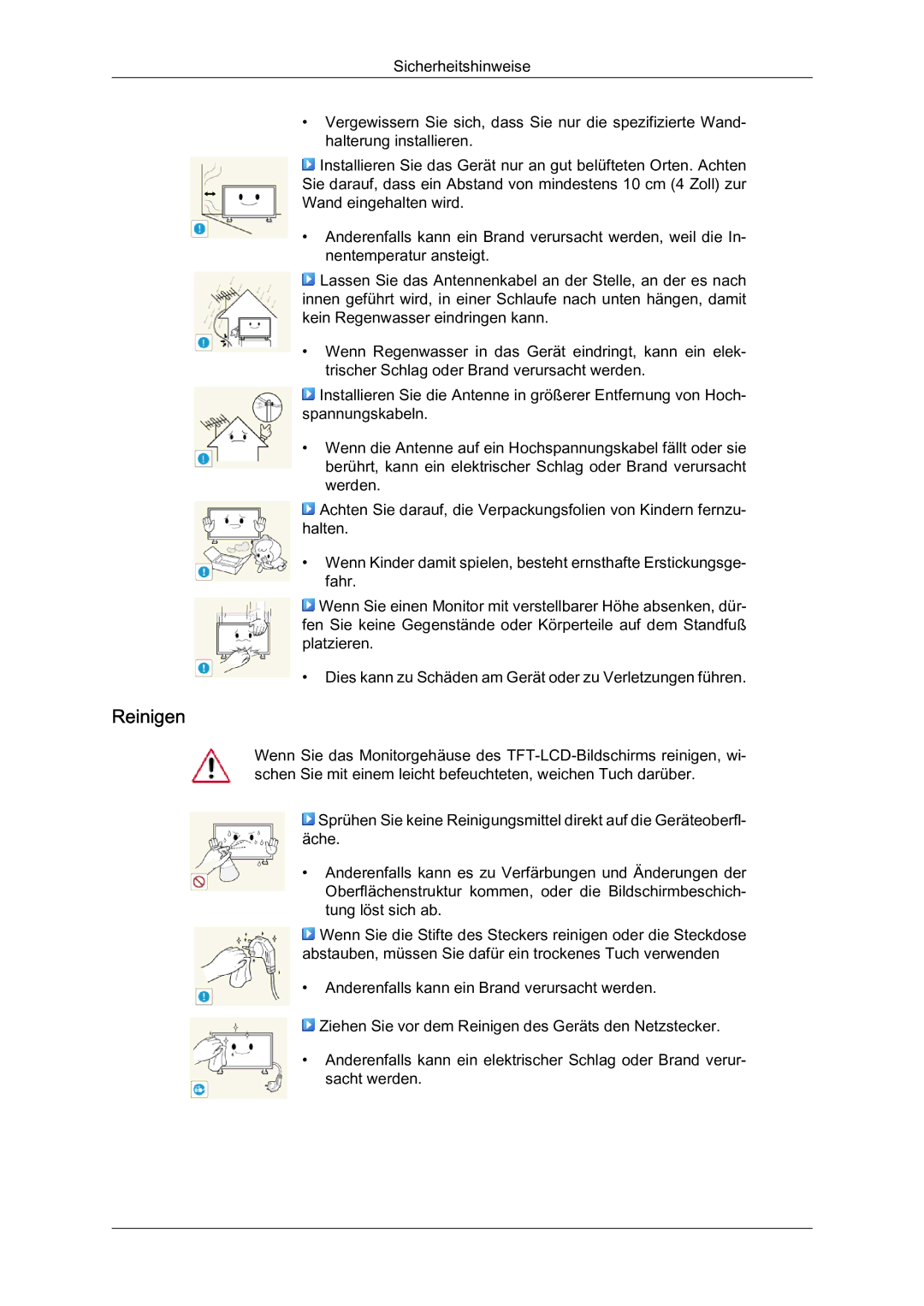 Samsung LH46HBPMBC/EN, LH40HBPMBC/EN, LH46HBPLBC/EN, LH40HBPLBC/EN manual Reinigen 