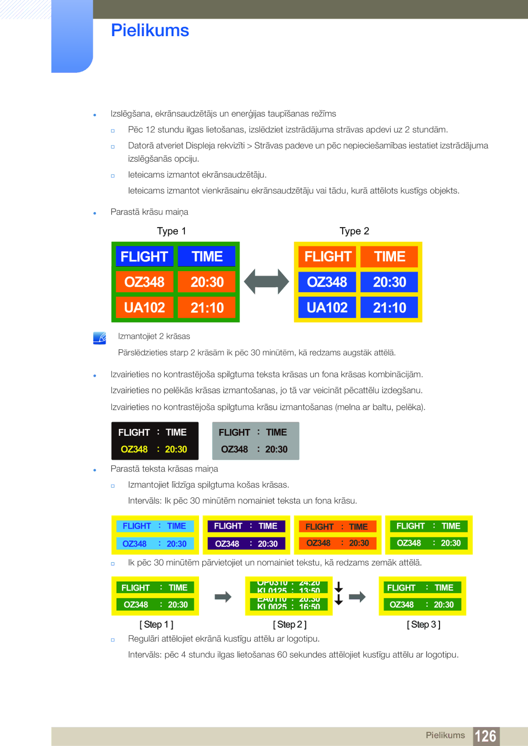 Samsung LH40HDBPLGD/EN manual Flight Time 