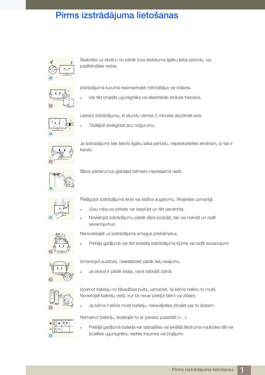 Samsung LH40HDBPLGD/EN manual Pirms izstrādājuma lietošanas 