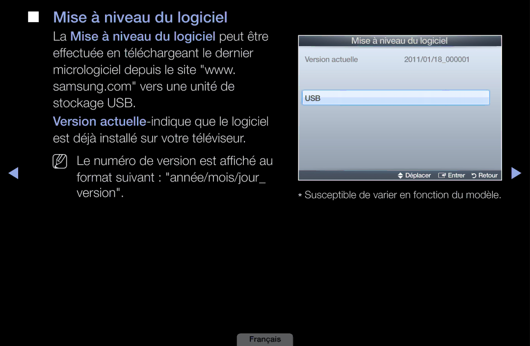 Samsung LH40HEPLGD/EN, LH46HEPLGD/EN manual Mise à niveau du logiciel 