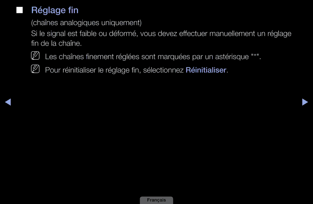 Samsung LH46HEPLGD/EN, LH40HEPLGD/EN manual Réglage fin 