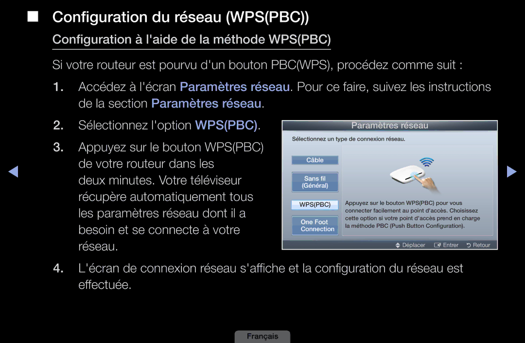Samsung LH46HEPLGD/EN De votre routeur dans les, Deux minutes. Votre téléviseur, Besoin et se connecte à votre, Réseau 