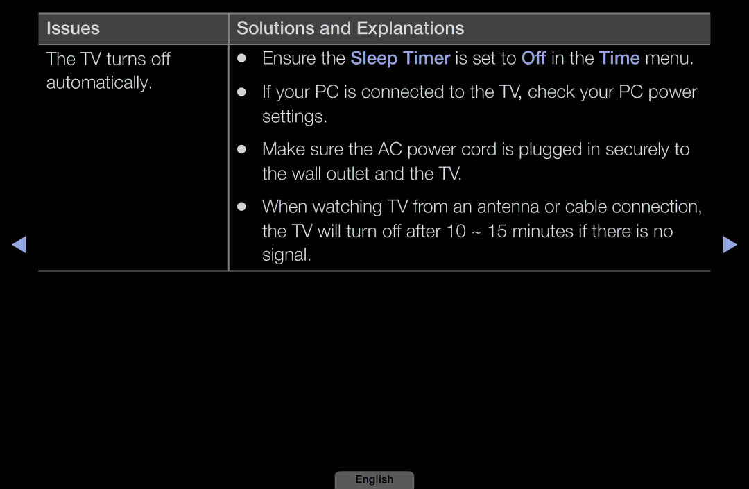 Samsung LH46HEPLGD/EN, LH40HEPLGD/EN manual Settings, TV will turn off after 10 ~ 15 minutes if there is no 