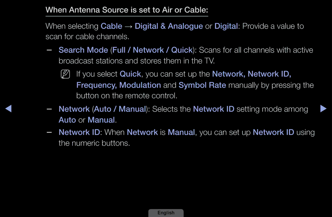 Samsung LH40HEPLGD/EN, LH46HEPLGD/EN manual If you select Quick, you can set up the Network, Network ID 