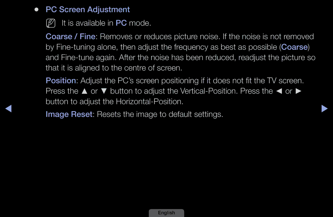 Samsung LH46HEPLGD/EN, LH40HEPLGD/EN manual NN It is available in PC mode, That it is aligned to the centre of screen 