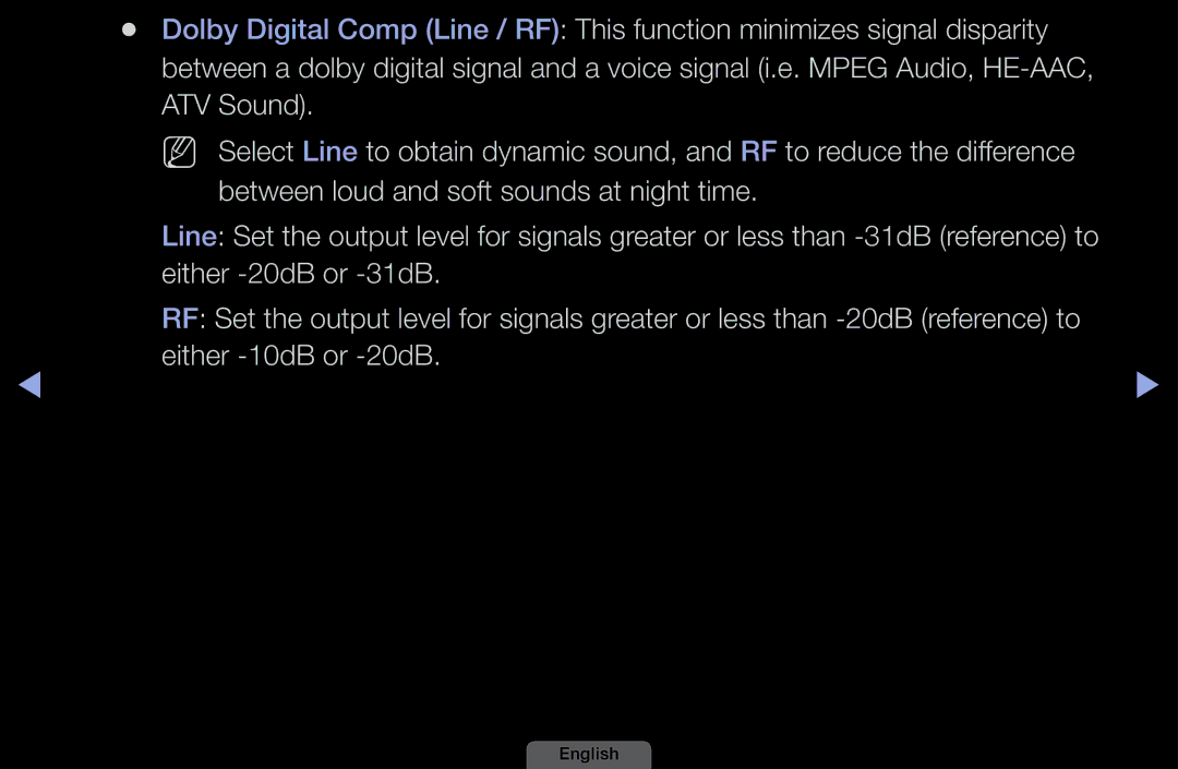 Samsung LH40HEPLGD/EN, LH46HEPLGD/EN manual Either -20dB or -31dB, Either -10dB or -20dB 