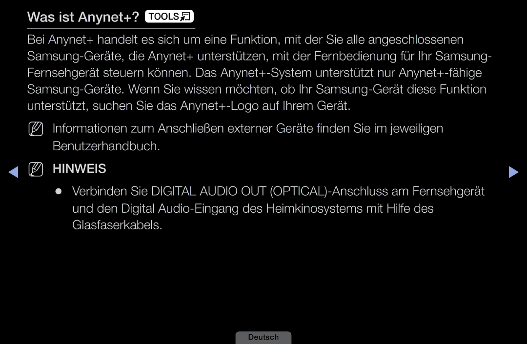 Samsung LH46HEPLGD/EN, LH40HEPLGD/EN manual Was ist Anynet+? t 