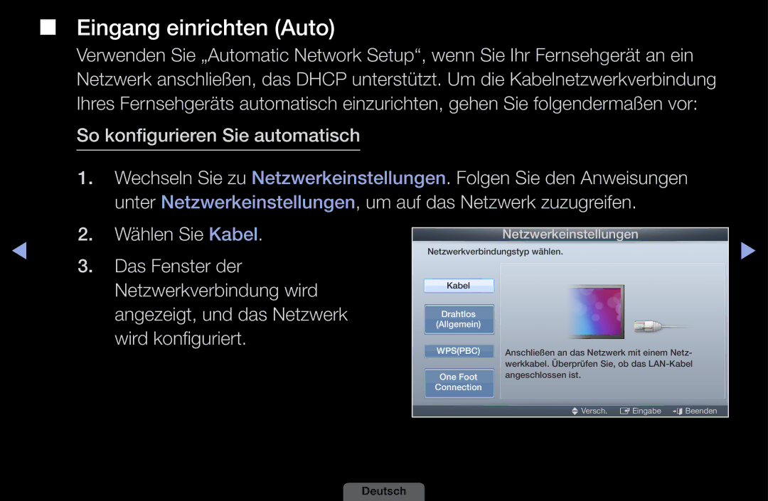 Samsung LH40HEPLGD/EN, LH46HEPLGD/EN manual Eingang einrichten Auto, So konfigurieren Sie automatisch 