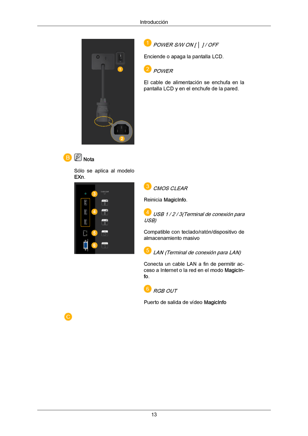 Samsung LH46LBTLBC/ZA, LH40LBTLBC/EN, LH40LBPLBC/EN, LH55LBTLBC/EN, LH55LBPLBC/EN, LH46LBTLBC/EN, LH46LBPLBC/EN manual Power 