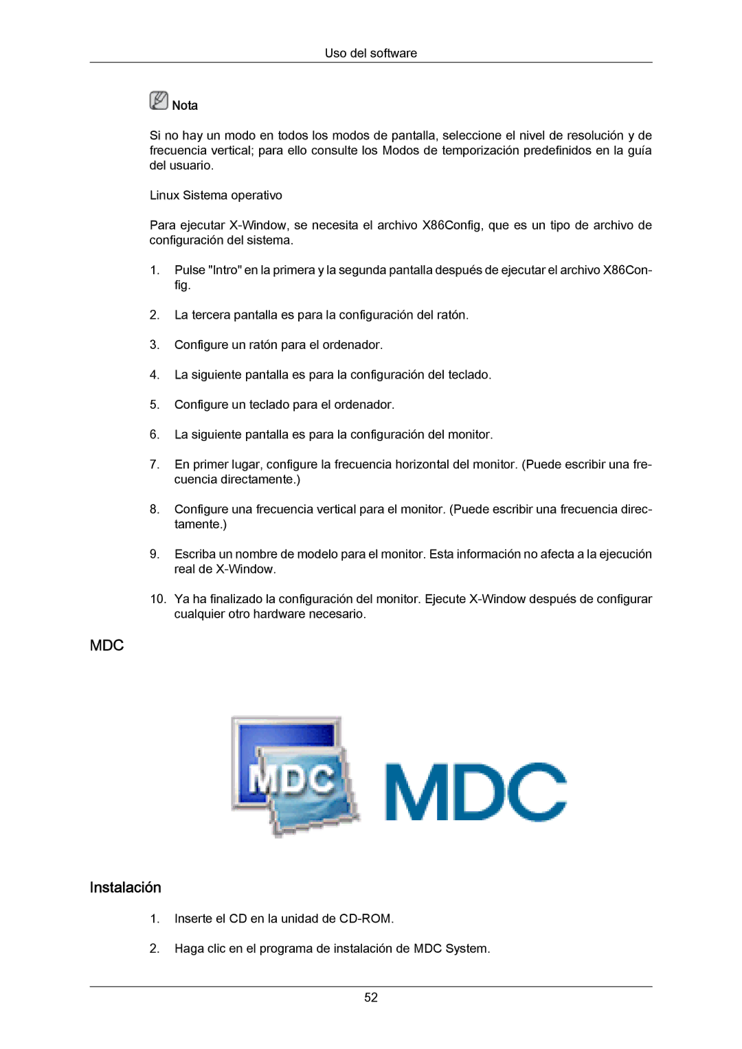 Samsung LH46LBPLBC/EN, LH40LBTLBC/EN, LH40LBPLBC/EN, LH55LBTLBC/EN, LH55LBPLBC/EN, LH46LBTLBC/EN, LH46LBTLBC/ZA manual Mdc 