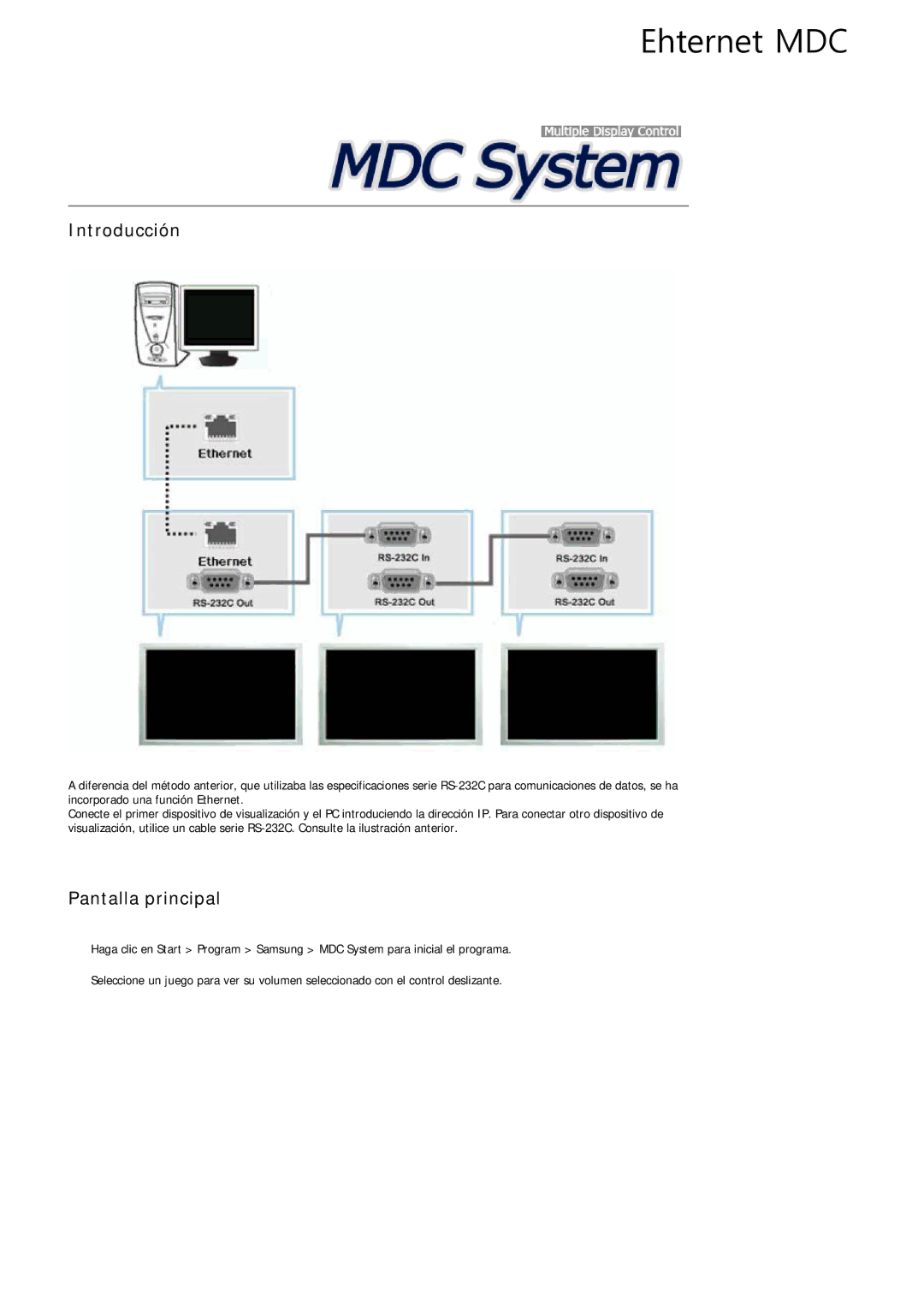 Samsung LH46LBPLBC/EN, LH40LBTLBC/EN, LH40LBPLBC/EN, LH55LBTLBC/EN, LH55LBPLBC/EN, LH46LBTLBC/EN, LH46LBTLBC/ZA Ehternet MDC 