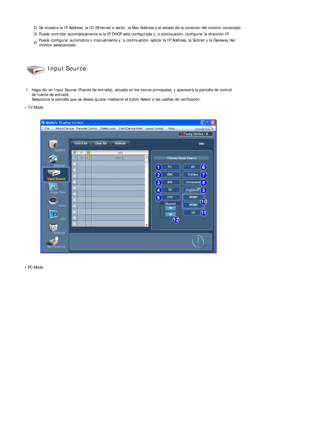 Samsung LH55LBTLBC/EN, LH40LBTLBC/EN, LH40LBPLBC/EN, LH55LBPLBC/EN, LH46LBTLBC/EN, LH46LBPLBC/EN, LH46LBTLBC/ZA Input Source 