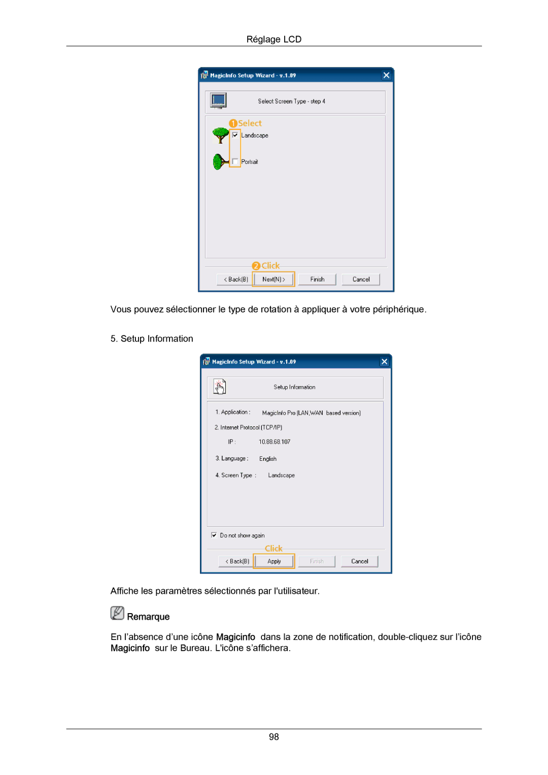 Samsung LH55LBPLBC/EN, LH40LBTLBC/EN, LH40LBPLBC/EN, LH55LBTLBC/EN, LH46LBTLBC/EN, LH46LBPLBC/EN manual Remarque 