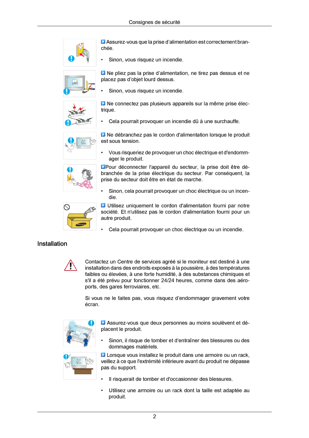 Samsung LH55LBPLBC/EN, LH40LBTLBC/EN, LH40LBPLBC/EN, LH55LBTLBC/EN, LH46LBTLBC/EN, LH46LBPLBC/EN manual Installation 