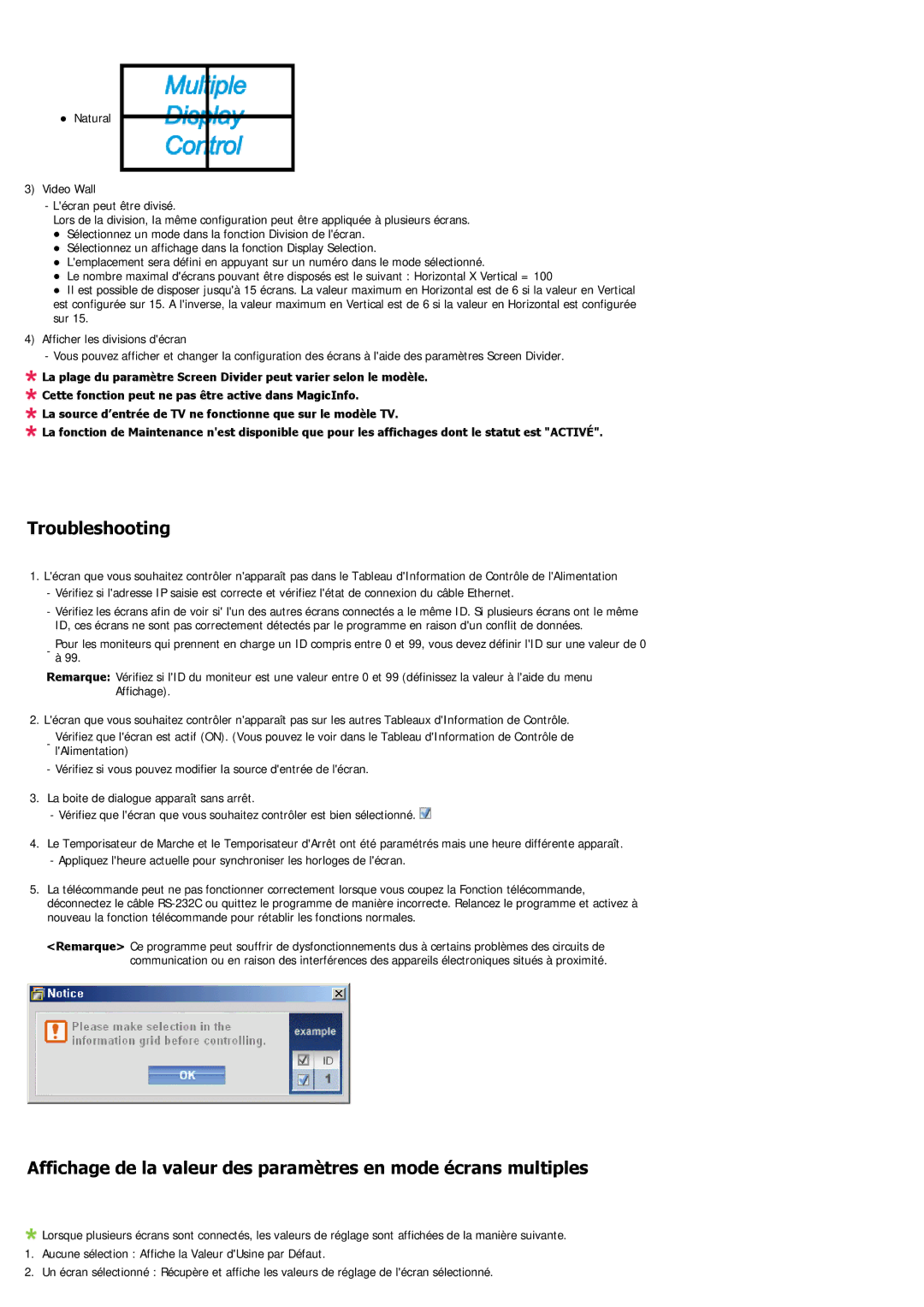 Samsung LH46LBPLBC/EN, LH40LBTLBC/EN, LH40LBPLBC/EN, LH55LBTLBC/EN, LH55LBPLBC/EN, LH46LBTLBC/EN manual Troubleshooting 