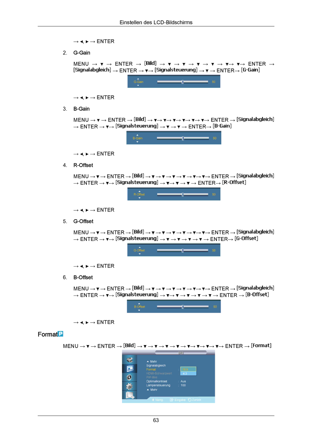 Samsung LH46LBTLBC/EN, LH40LBTLBC/EN, LH40LBPLBC/EN, LH55LBTLBC/EN, LH55LBPLBC/EN, LH46LBPLBC/EN manual Format, Offset 