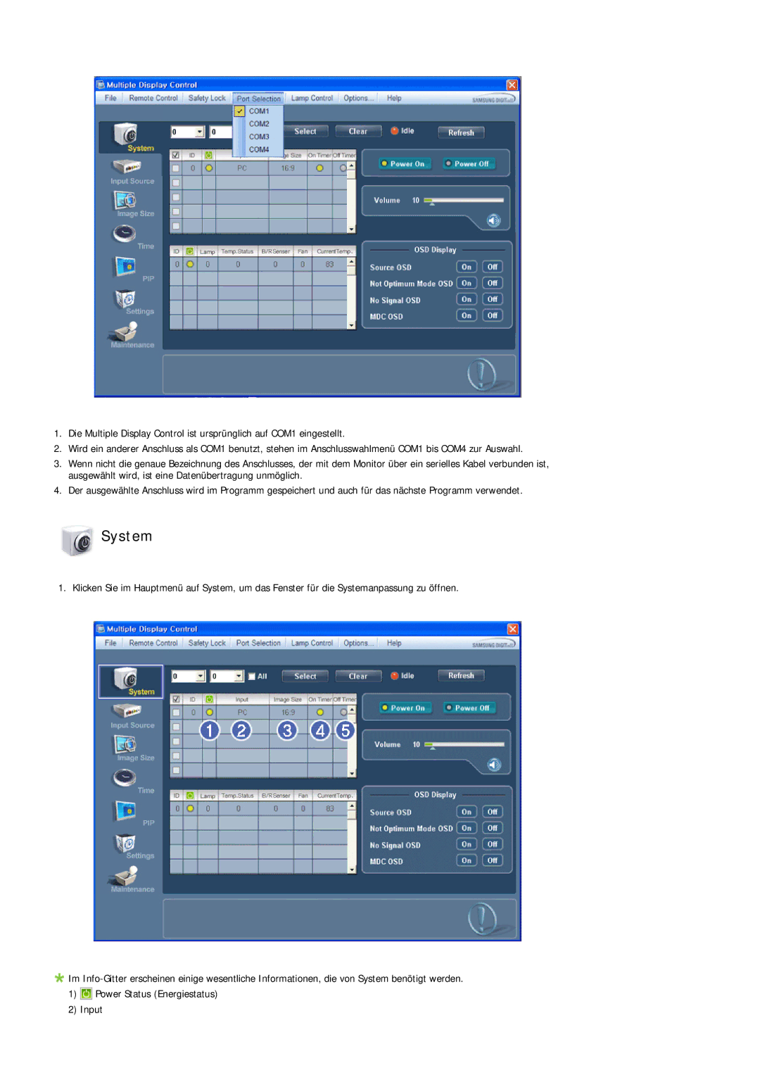 Samsung LH55LBPLBC/EN, LH40LBTLBC/EN, LH40LBPLBC/EN, LH55LBTLBC/EN, LH46LBTLBC/EN, LH46LBPLBC/EN manual System 