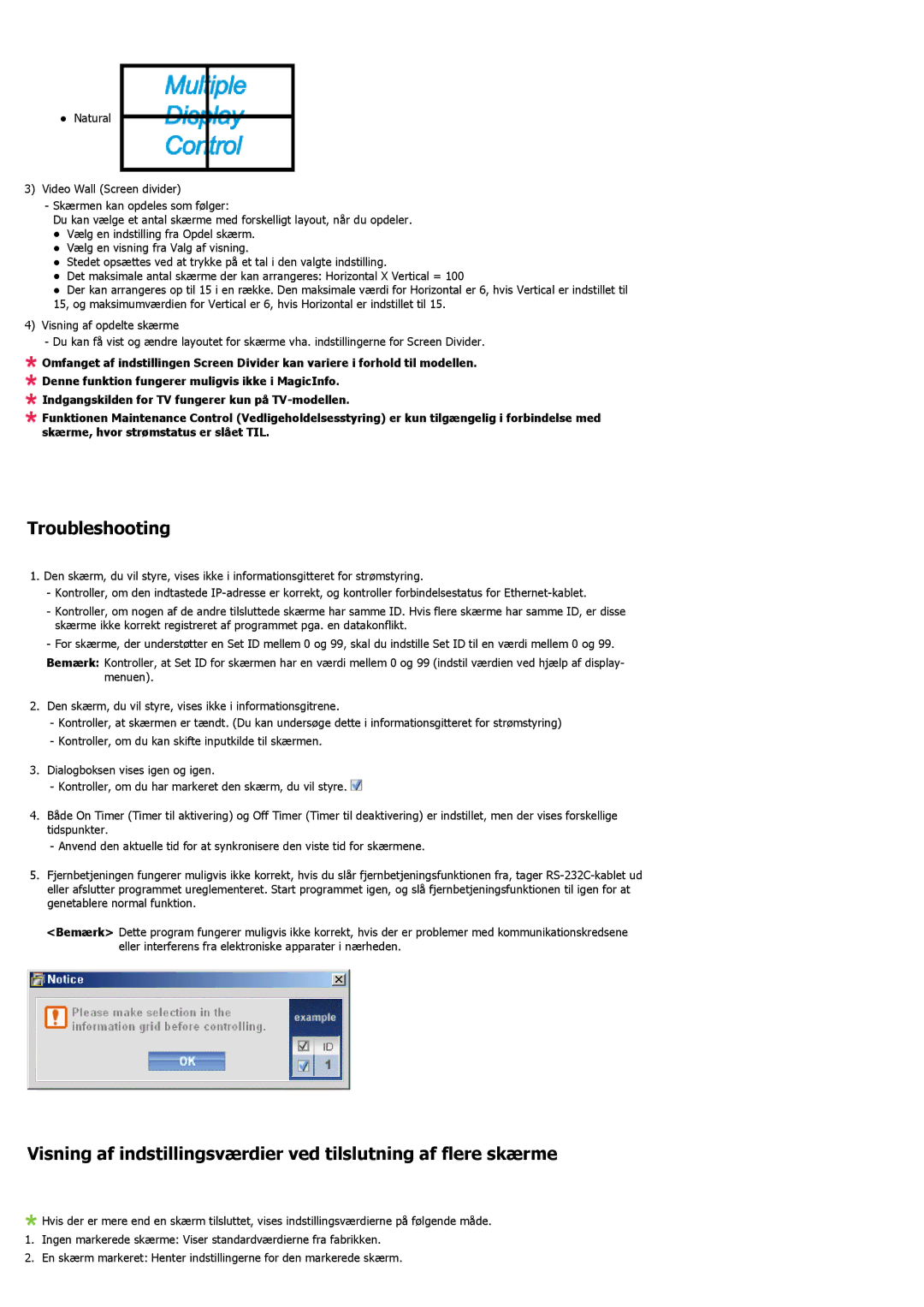 Samsung LH46LBPLBC/EN, LH40LBTLBC/EN, LH40LBPLBC/EN, LH55LBTLBC/EN, LH55LBPLBC/EN, LH46LBTLBC/EN manual Troubleshooting 