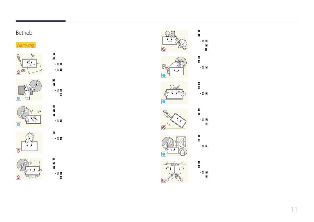 Samsung LH46MDCPLGC/EN, LH40MDCPLGC/EN, LH55MDCPLGC/EN, LH32MDCPLGC/EN manual Betrieb 