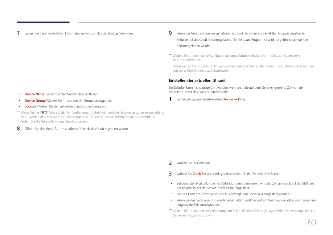 Samsung LH55MDCPLGC/EN, LH40MDCPLGC/EN, LH32MDCPLGC/EN manual 169, Location Geben Sie den aktuellen Standort des Geräts ein 