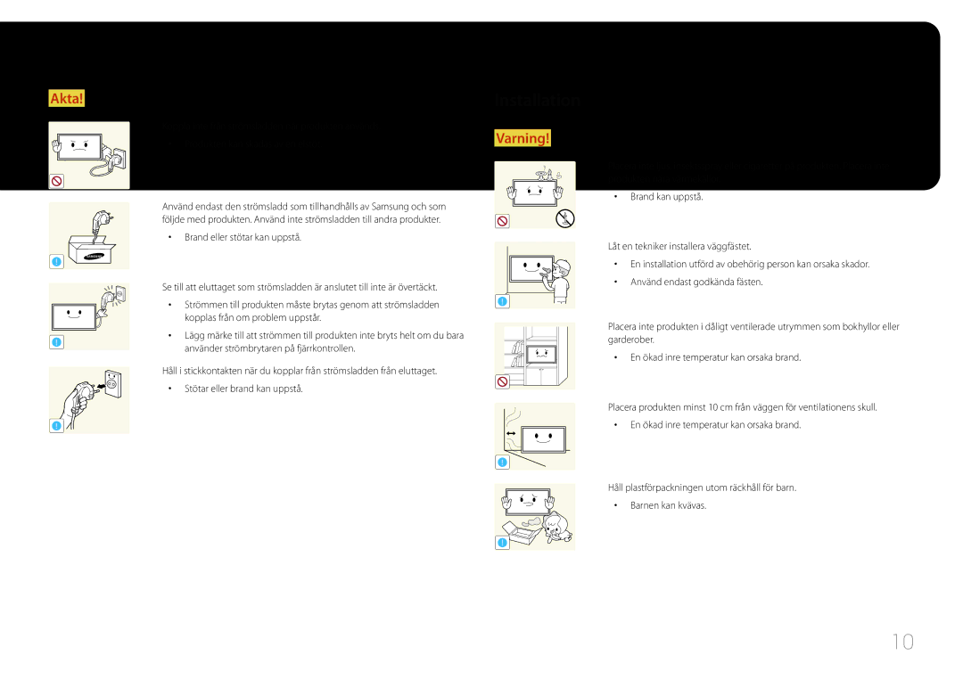 Samsung LH32MDCPLGC/EN, LH40MDCPLGC/EN, LH55MDCPLGC/EN, LH46MDCPLGC/EN manual Installation 