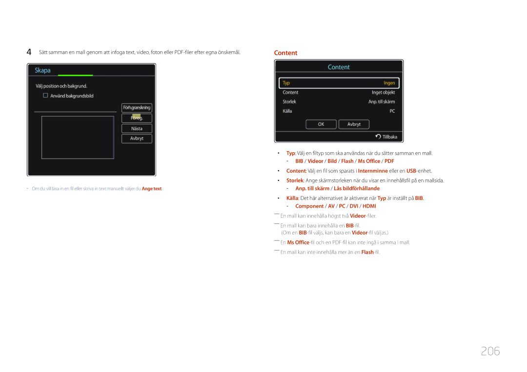 Samsung LH32MDCPLGC/EN, LH40MDCPLGC/EN, LH55MDCPLGC/EN, LH46MDCPLGC/EN manual 206, Content 