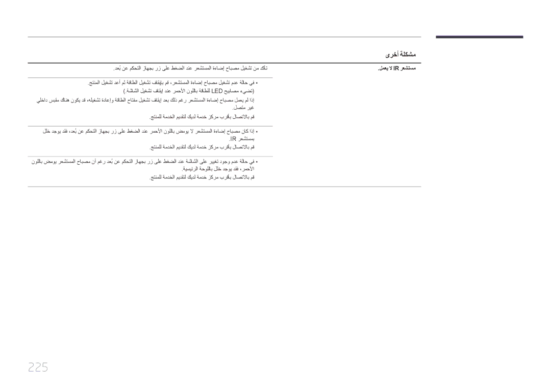 Samsung LH40MDCPLGC/HD, LH46MDCPLGC/NG, LH40MDCPLGC/NG, LH32MDCPLGC/UE, LH32MDCPLGC/NG, LH46MDCPLGC/UE 225, لمعي لا Ir رعشتسم 