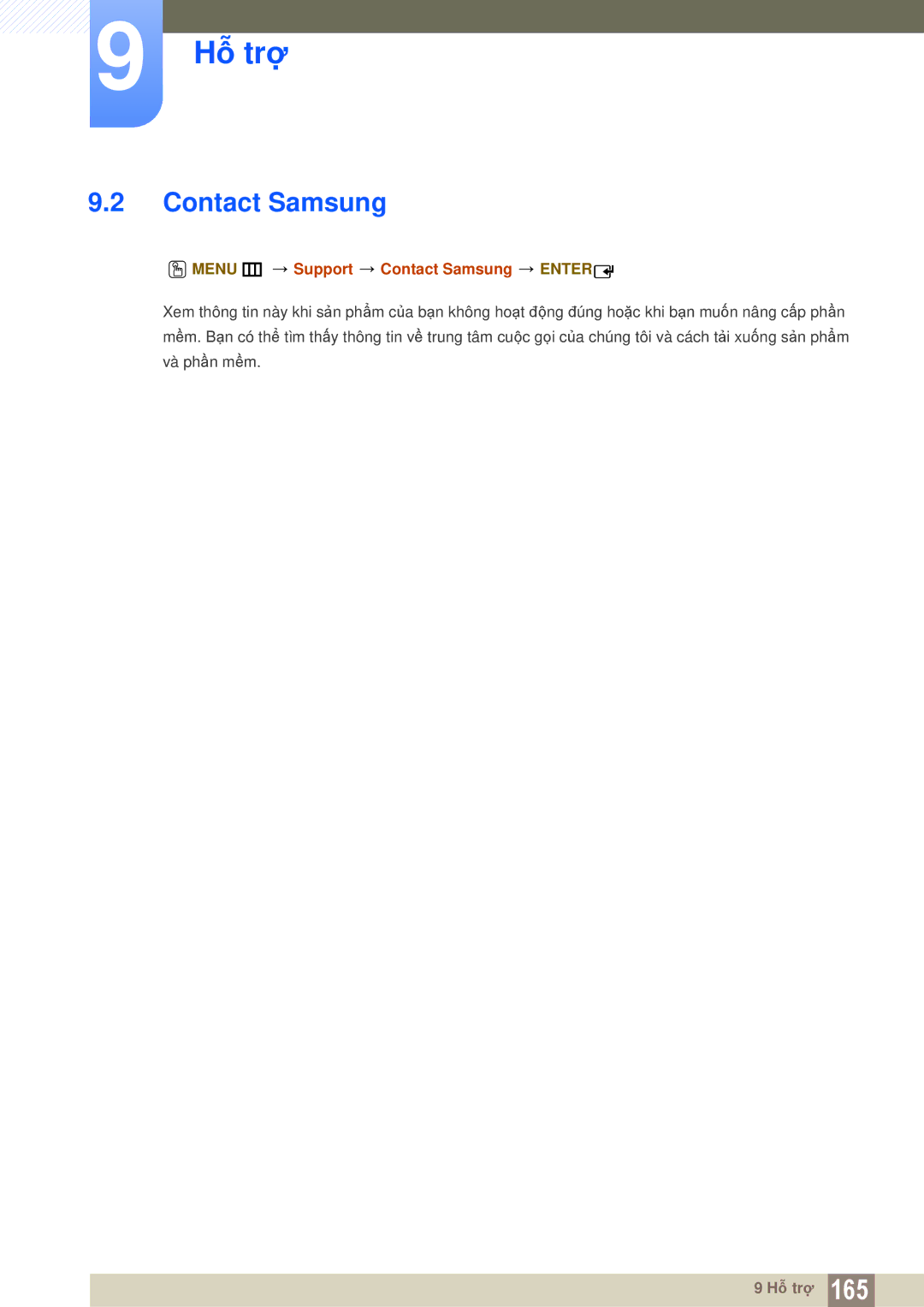 Samsung LH55UEAPLGC/XY, LH40MEBPLGC/XY, LH46MEBPLGC/XY, LH55MEBPLGC/XY manual Menu m Support Contact Samsung Enter 