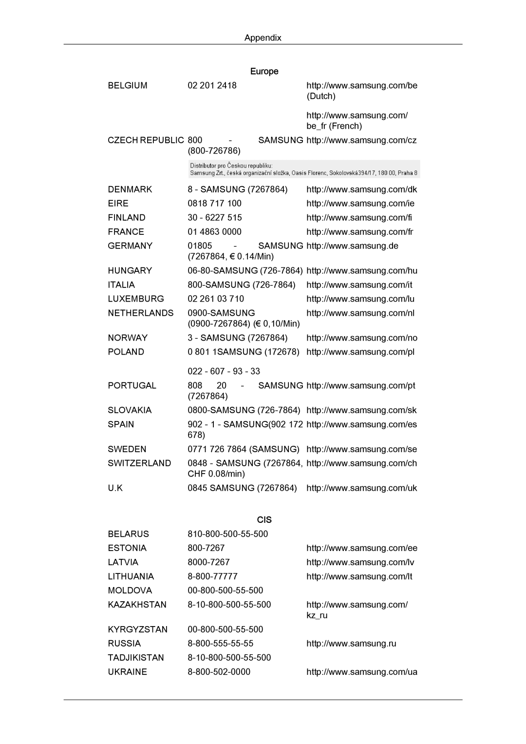 Samsung LH46MGTLBC/XJ, LH40MGPPBC/EN, LH46MGPLBC/XJ, LH40MGTPBC/XJ, LH46MGTPBC/XJ, LH40MGTLBC/XJ, LH40MGPLBC/XJ manual Cis 