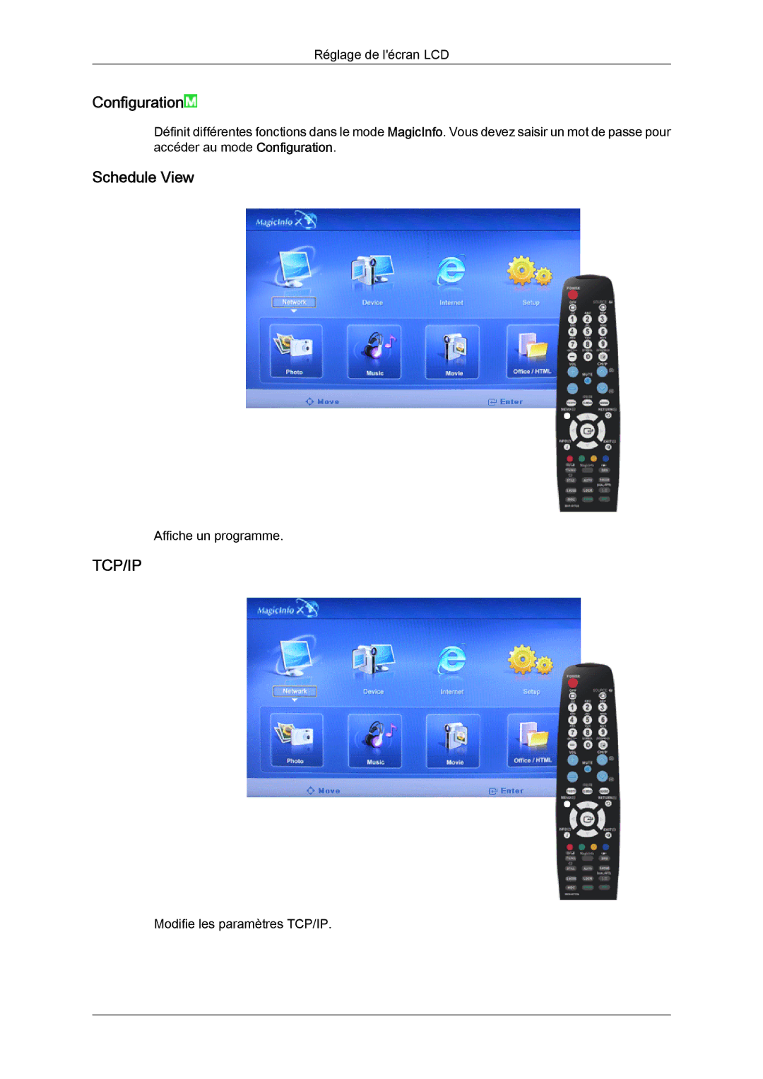 Samsung LH46MGPLBC/EN, LH40MGPPBC/EN, LH46MGTLBC/EN, LH40MGTLBC/EN, LH40MGPLBC/EN manual Configuration, Schedule View 