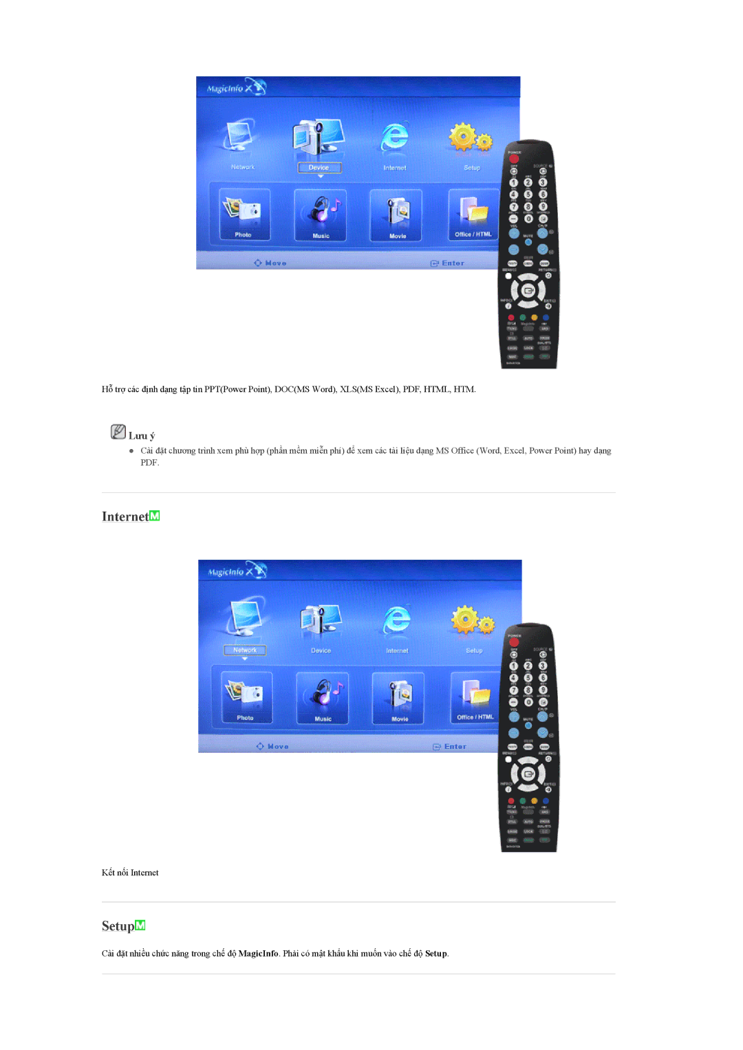 Samsung LH46MGQLBC/XT, LH40MGQLBC/XY, LH46MGULBC/XY, LH46MGQLBC/XY, LH40MGULBC/XY, LH40MGQLBC/XV manual Internet, Setup 