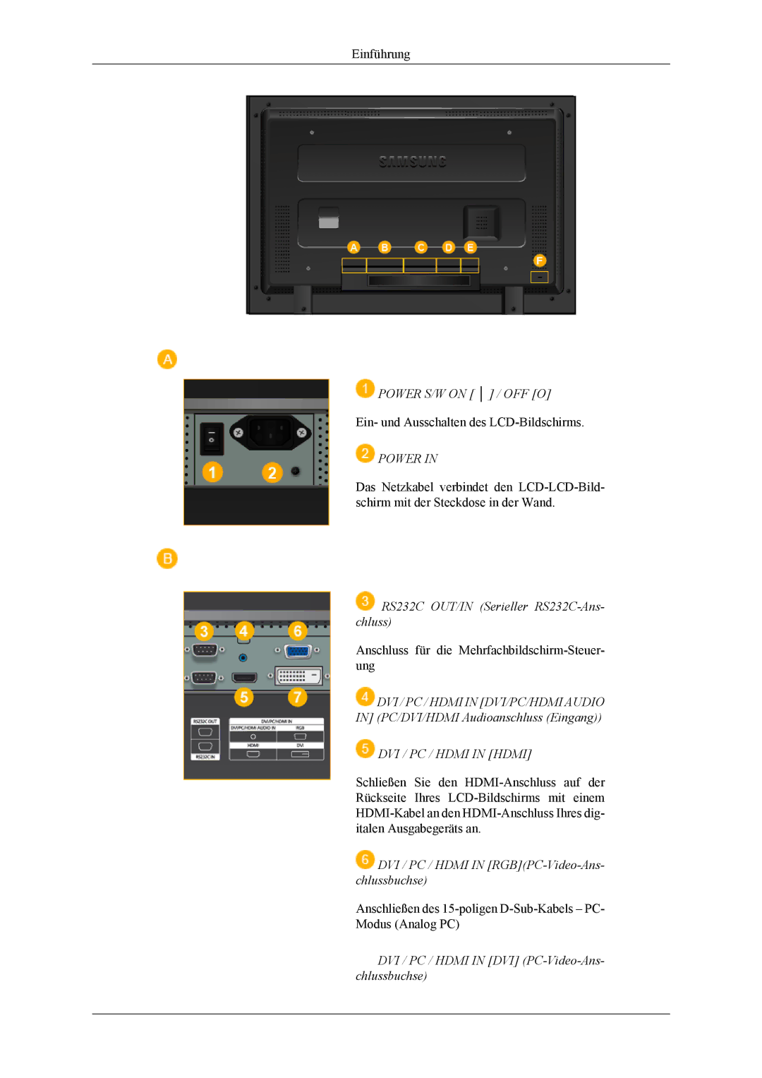 Samsung LH46MGTLGD/EN, LH40MGTLGD/EN manual Power 