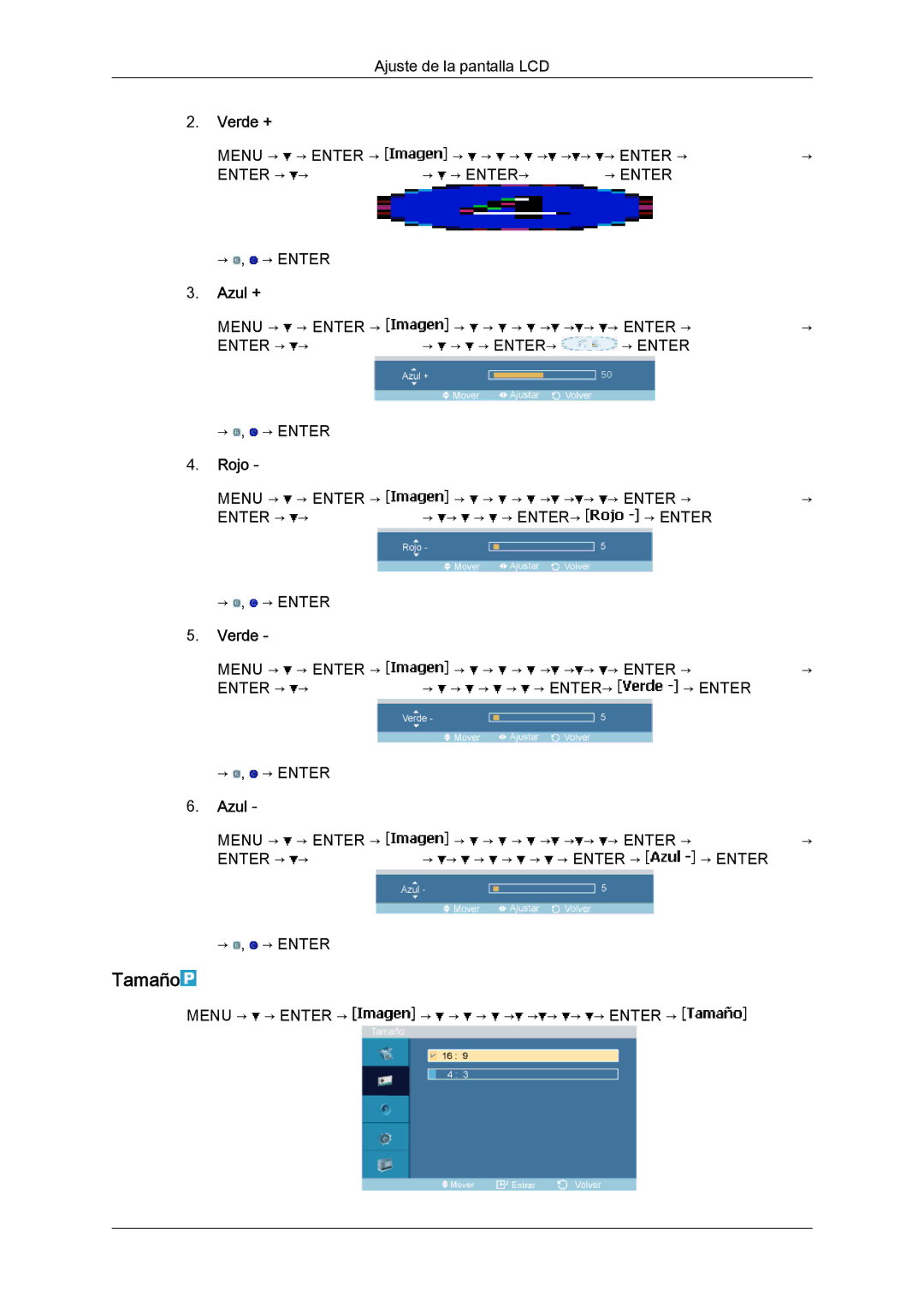 Samsung LH46MGQLBC/EN, LH40MGULBC/EN, LH40MGQLBC/EN, LH46MGULBC/EN, LH40MGULBC/ZB manual Tamaño 