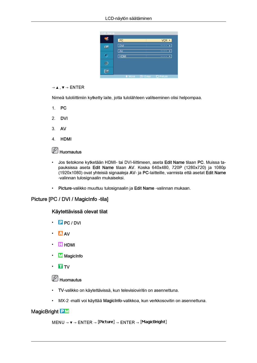 Samsung LH40MGQLBC/EN, LH40MGULBC/EN, LH46MGQLBC/EN, LH46MGULBC/EN manual MagicBright 