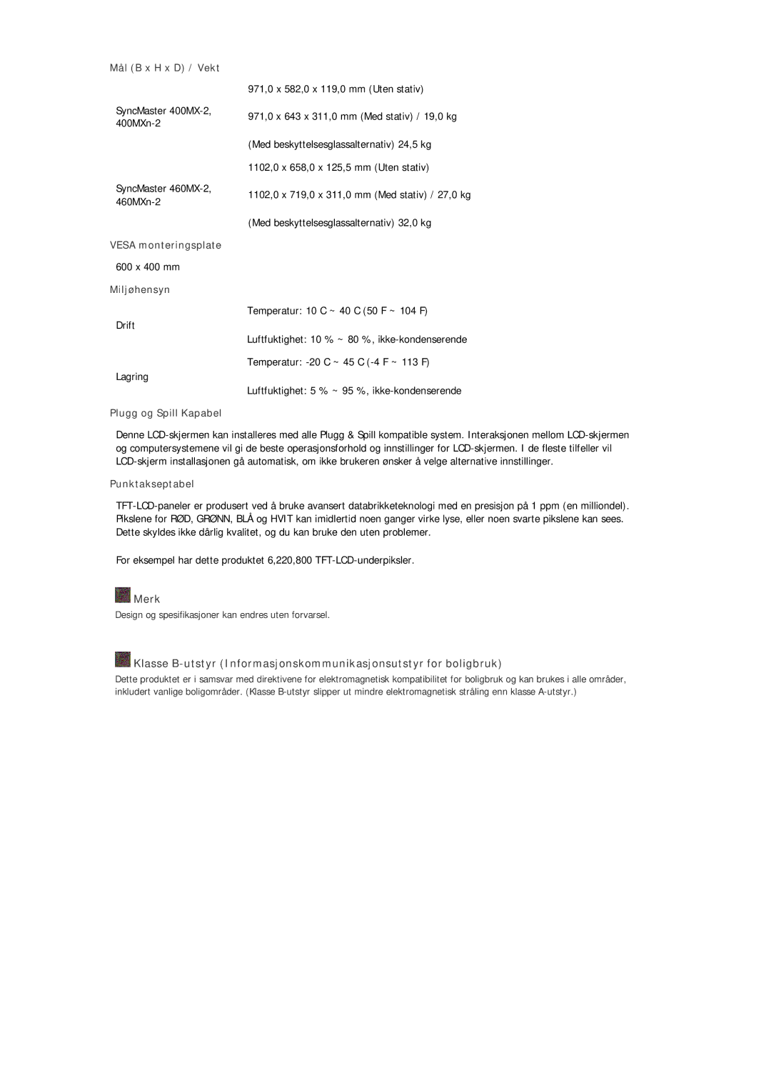 Samsung LH40MGQLBC/EN, LH40MGULBC/EN, LH46MGQLBC/EN, LH46MGULBC/EN manual Merk 