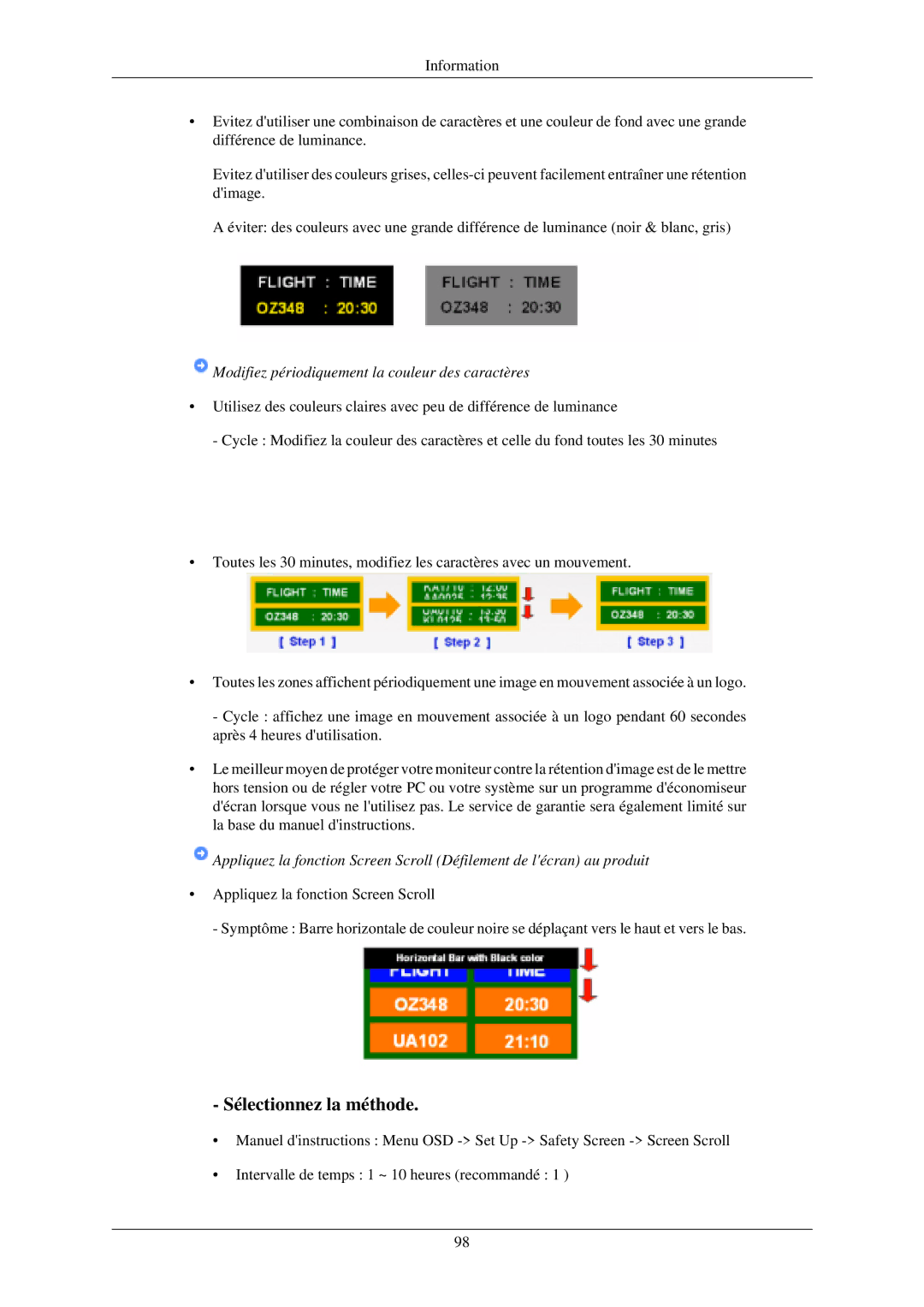 Samsung LH40MGZLBC/EN, LH40MGFLBC/EN manual Sélectionnez la méthode 