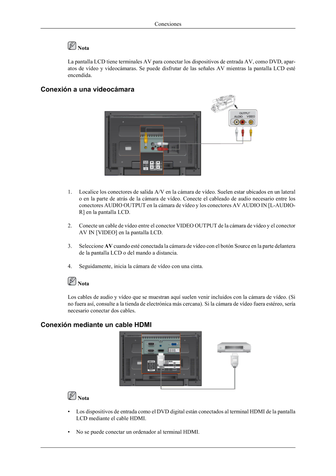 Samsung LH40MGFLBC/EN RQHLyQDXQDYLGHRFiPDUD, RQHLyQPHGLDQWHXQFDEOH+0, Hqfhqglgd, QhfhvdulrFrqhfwduGrvFdeohv 