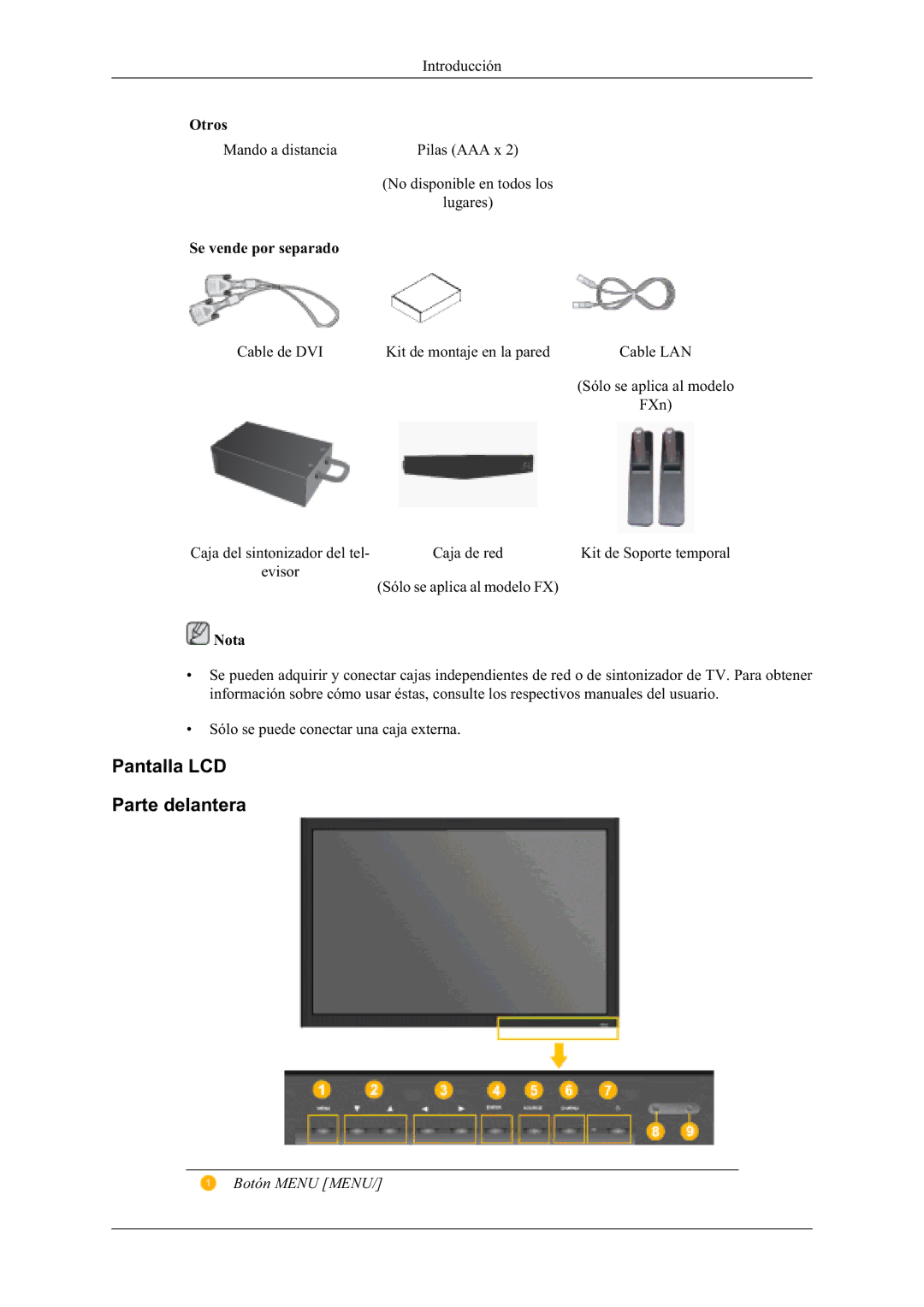 Samsung LH40MGFLBC/EN manual 3DQWDOOD 3DUWHGHODQWHUD, DEOHGH9, .LWGHPRQWDMHHQODSDUHG &DEOH/$1, RWyQ018018@ 