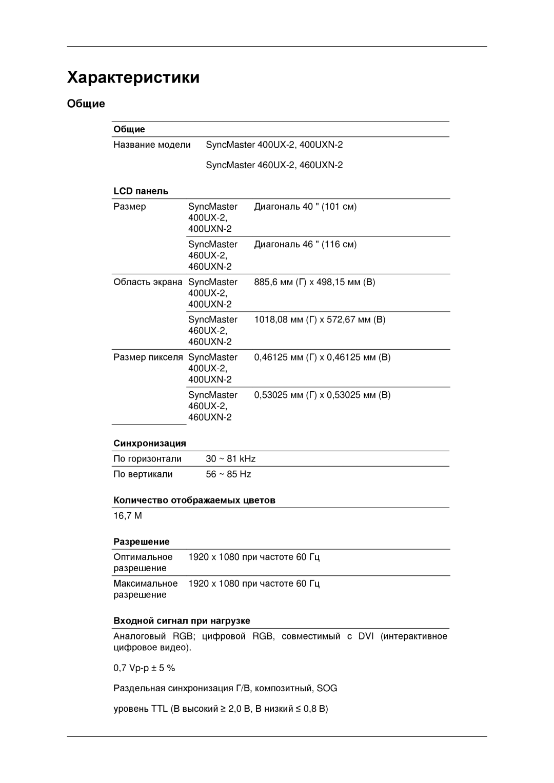 Samsung LH46MRTLBC/EN, LH40MRTLBC/EN, LH40MRPLBF/EN, LH46MSTLBB/EN manual Общие 