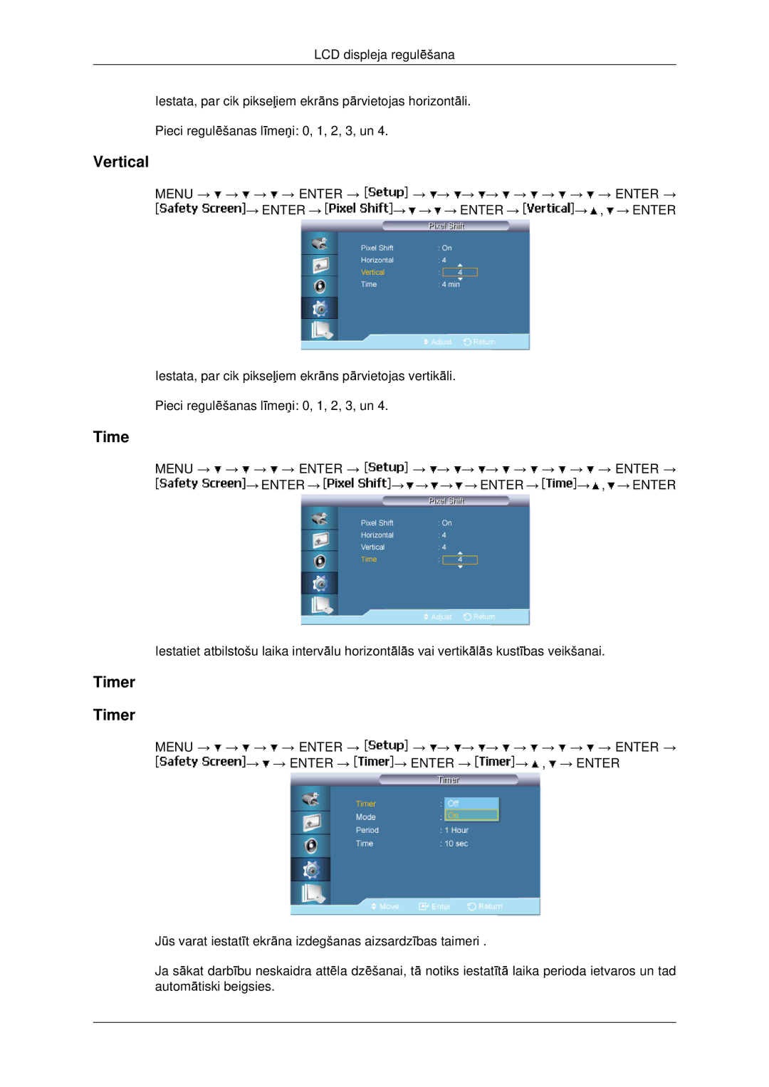 Samsung LH40MRPLBF/EN, LH40MRTLBC/EN, LH46MRTLBC/EN manual Timer 