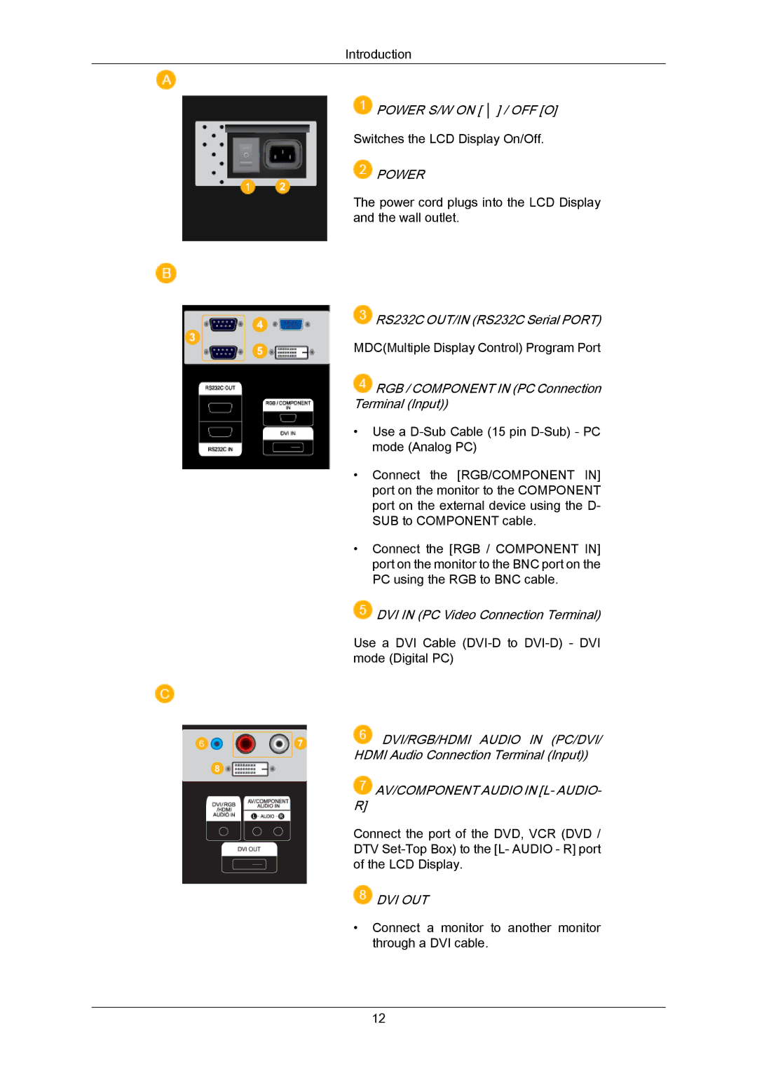 Samsung LH40MRTLBN/EN, LH40MRTLBC/EN manual Power 