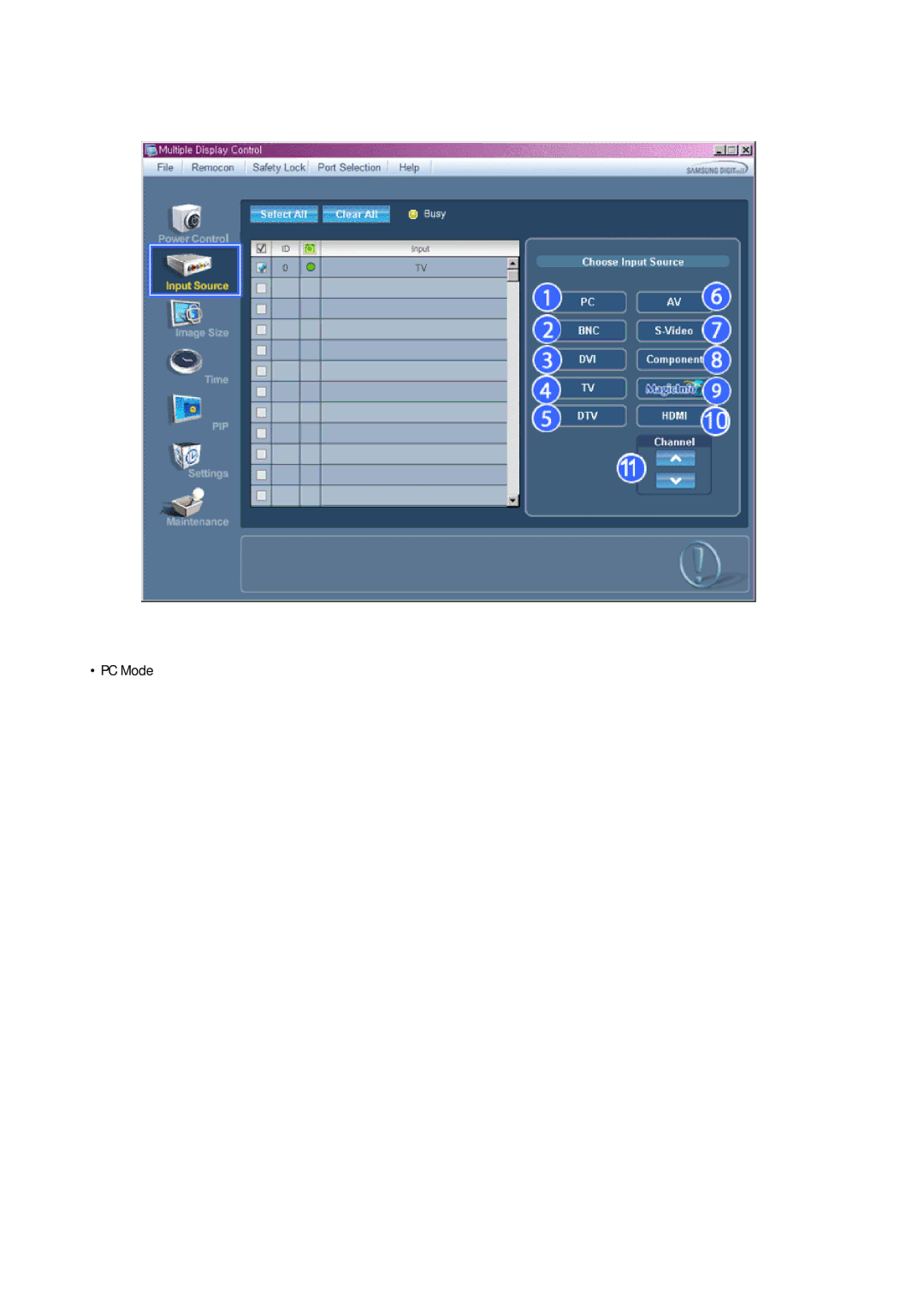 Samsung LH40MRTLBC/EN, LH40MRTLBN/EN manual PC Mode 