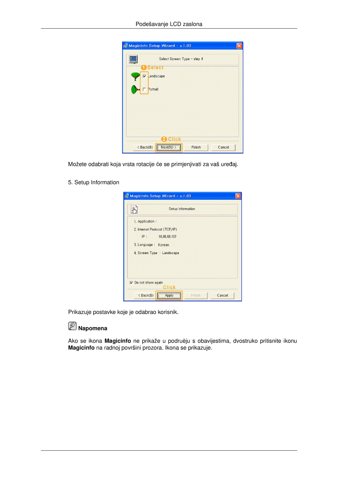 Samsung LH46MSTLBB/EN, LH40MRTLBC/EN, LH46MRTLBC/EN manual Napomena 