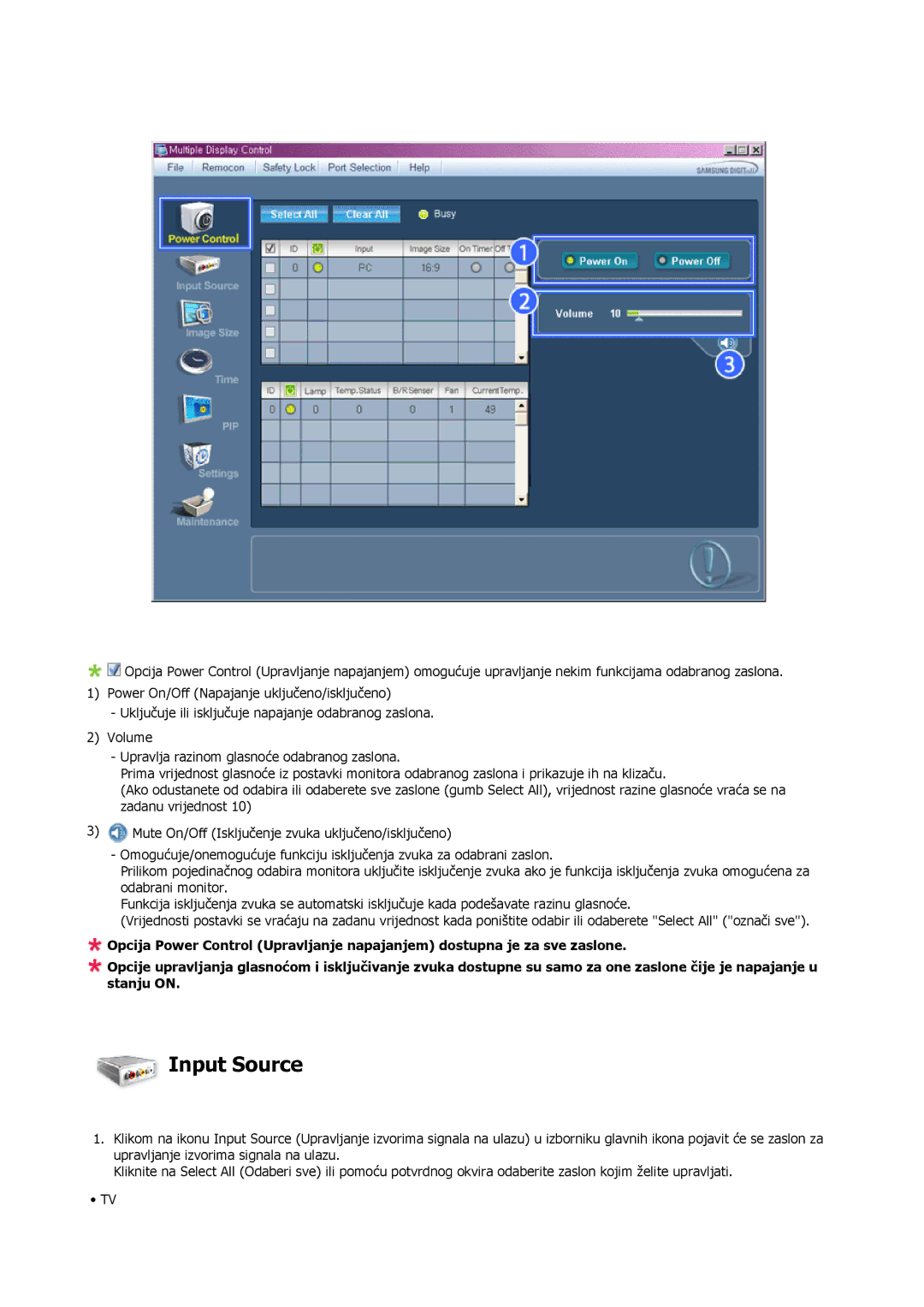 Samsung LH46MSTLBB/EN, LH40MRTLBC/EN, LH46MRTLBC/EN manual Input Source 