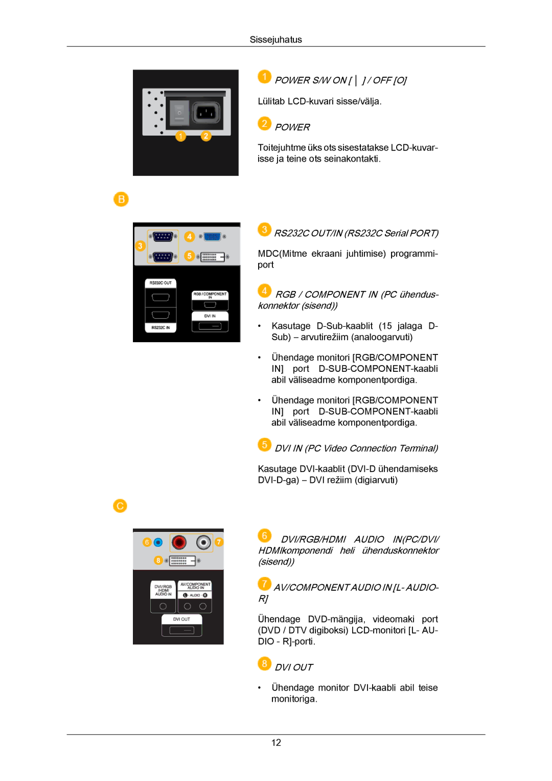 Samsung LH40MRTLBC/EN manual AV/COMPONENT Audio in L- Audio 