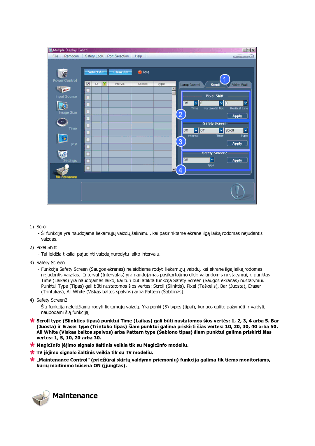 Samsung LH40MRTLBC/EN manual Maintenance 