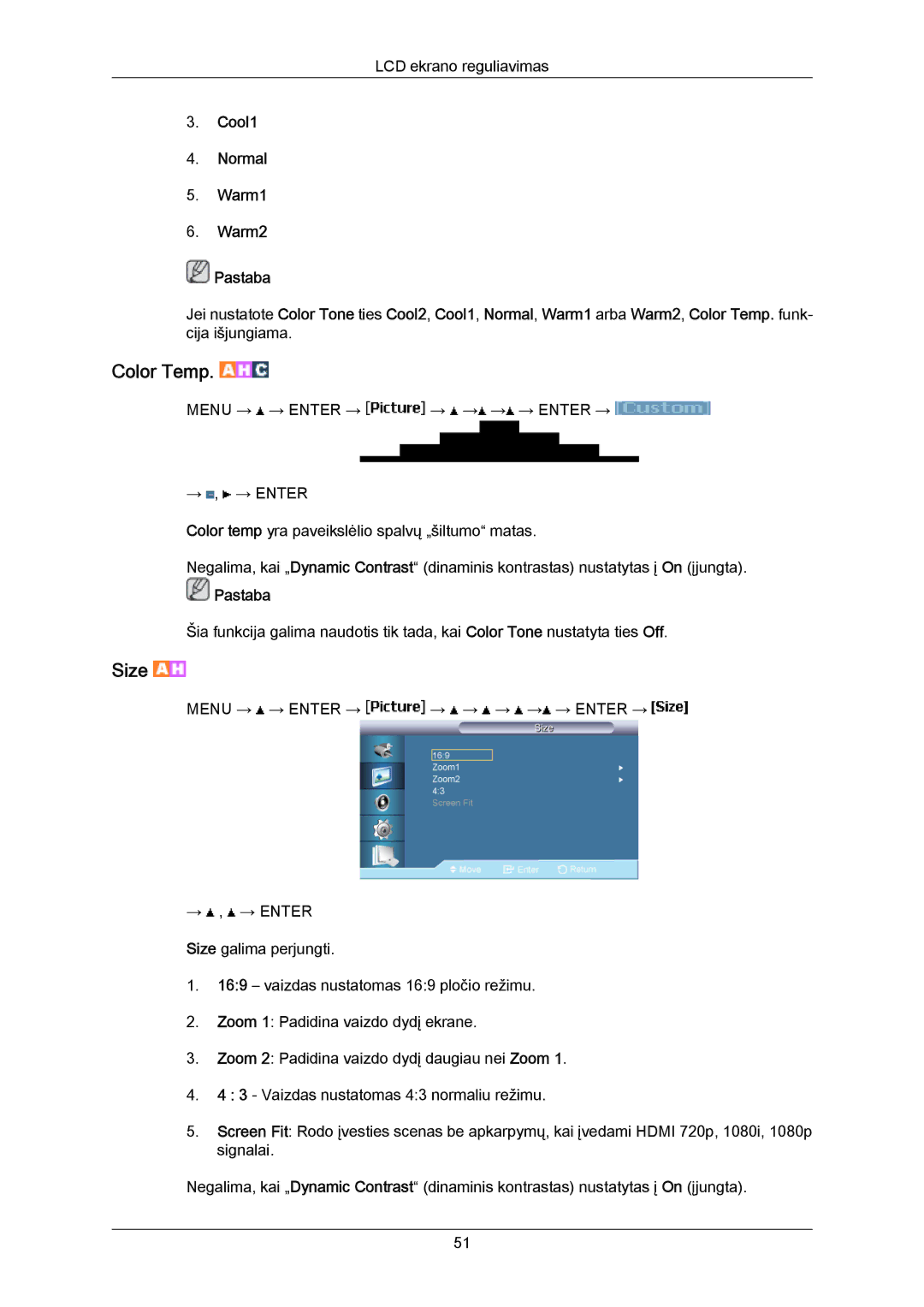 Samsung LH40MRTLBC/EN manual Color Temp 