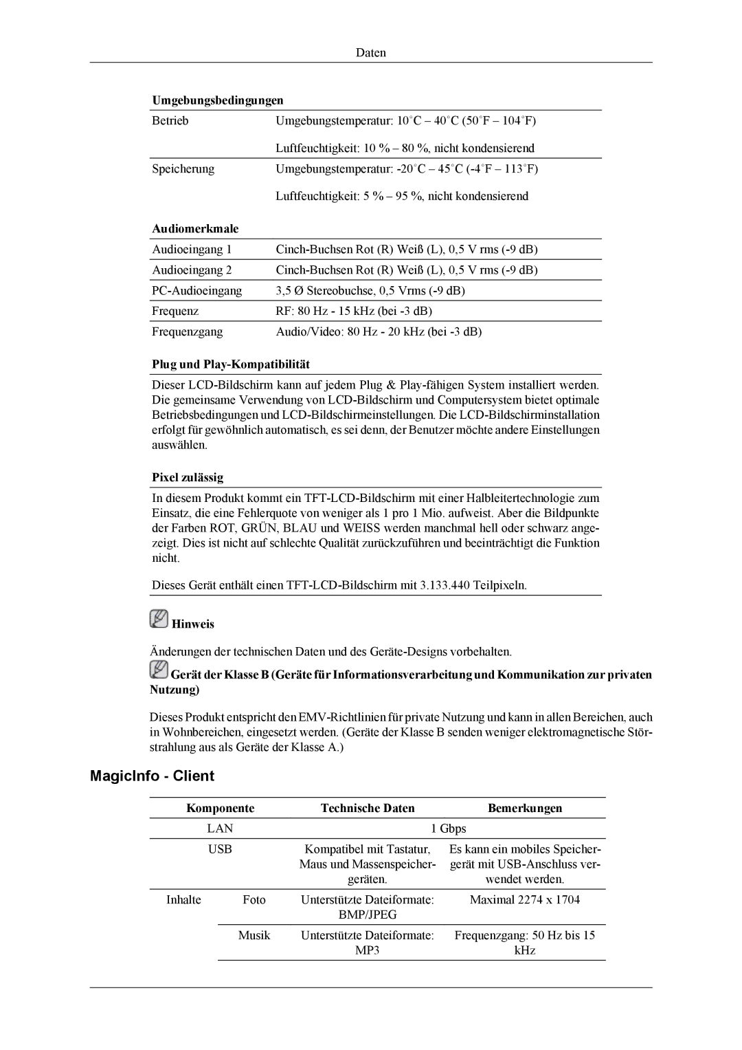 Samsung LH46MSTABB/EN, LH40MSTABB/EN, LH46MSTLBM/EN, LH40MSTLBM/EN, LH46MSTLBB/EN, LH40MSTLBB/EN manual MagicInfo Client 