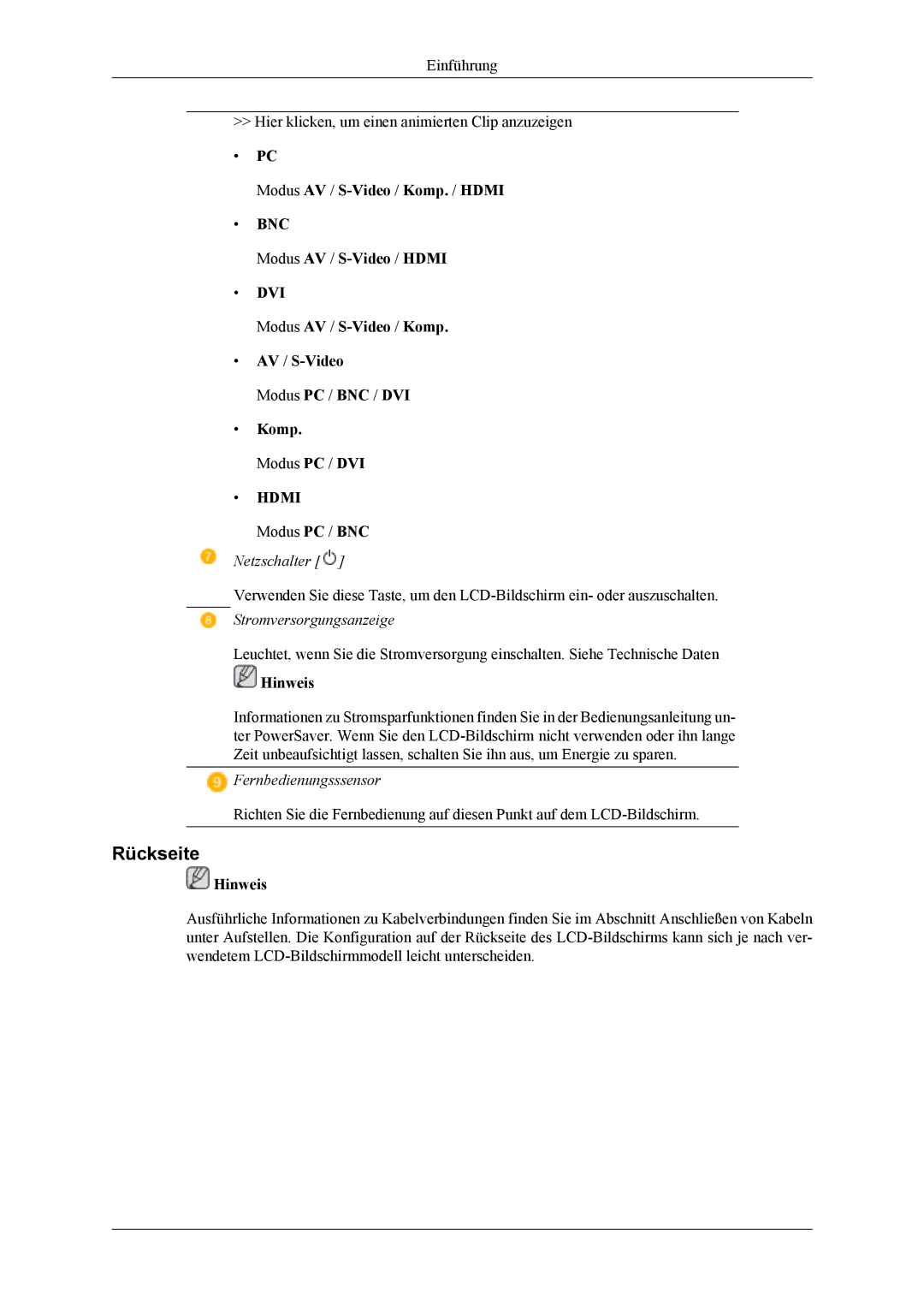 Samsung LH40MSTABB/EN, LH46MSTABB/EN, LH46MSTLBM/EN manual Einführung Hier klicken, um einen animierten Clip anzuzeigen 