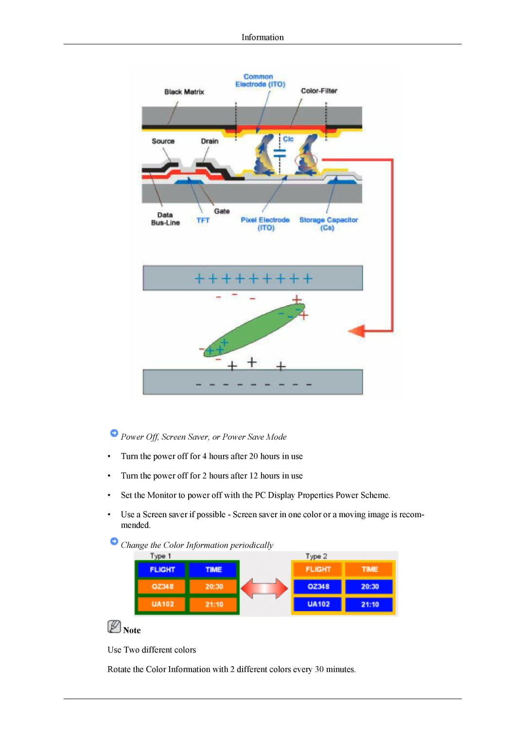 Samsung LH40MSTLBB/EN, LH40MSTABB/EN, LH46MSTABB/EN, LH46MWTLBN/EN, LH40MSPLBM/XJ Power Off, Screen Saver, or Power Save Mode 